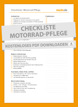 Mit unserer Checkliste zur Motorrad-Pflege wird nichts vergessen. Bild Checkliste Motorrad-Pflege