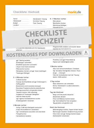 Die Checkliste für die perfekte Hochzeit Checkliste Hochzeit