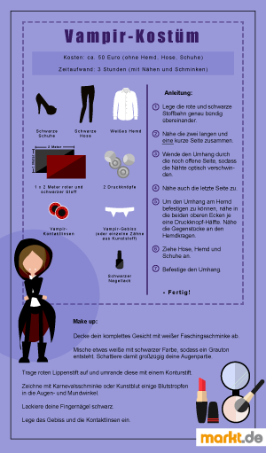 text DIY Vampirkostüm Anleitung